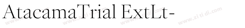 AtacamaTrial ExtLt字体转换 AtacamaTrial ExtLt字体转换